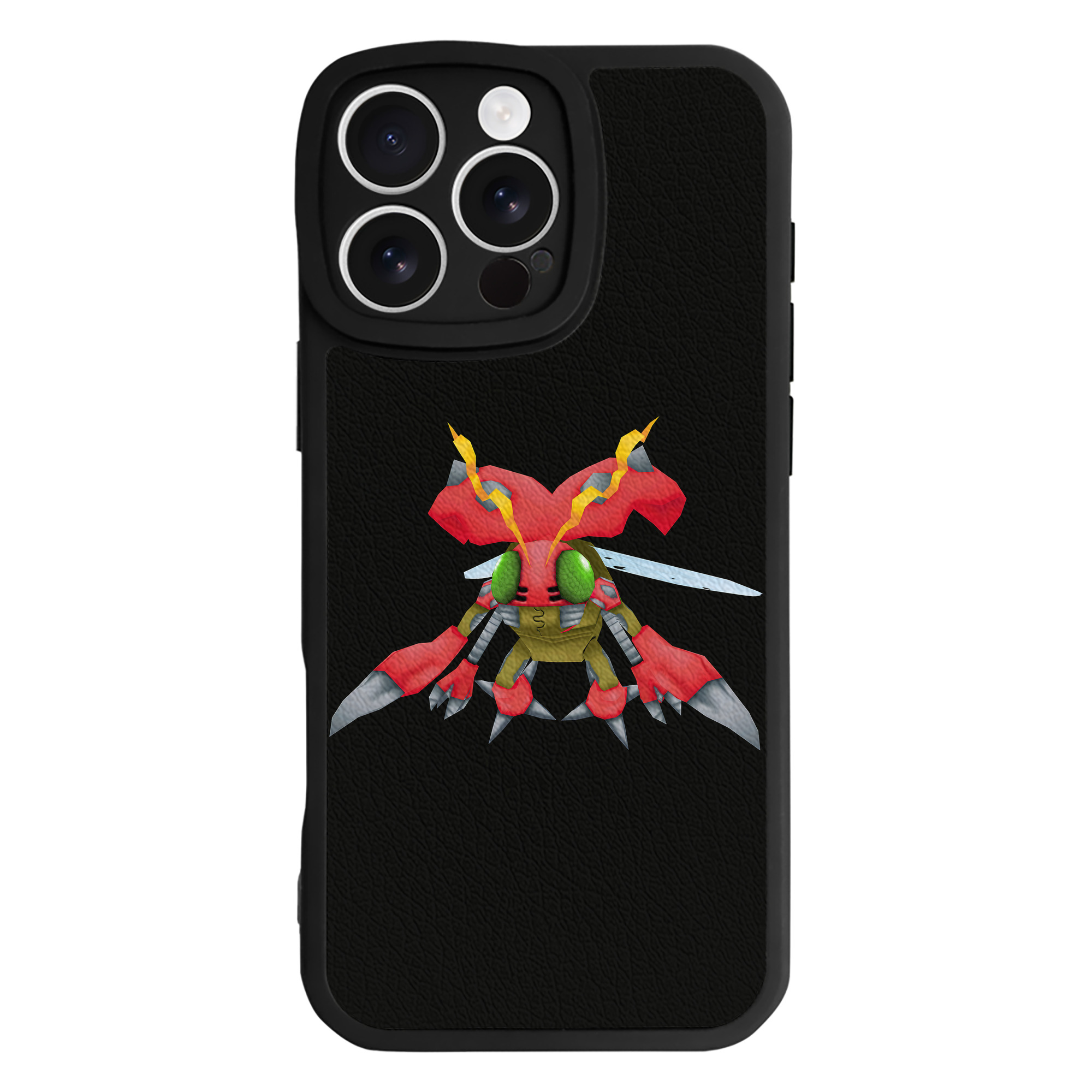 （画像用） Digimon デジタルモンスター/デジモン 【iPhone 16シリーズ対応】シリコンスマホケース（レザー調） 材質：シリコン